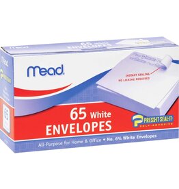 MEAD MEAD ENVELOPES: PRESS & SEAL  3-5/8"x6.5" - 65 PACK  #6