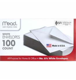 MEAD MEAD ENVELOPES:  3-5/8"x6.5" - 100 PACK #6