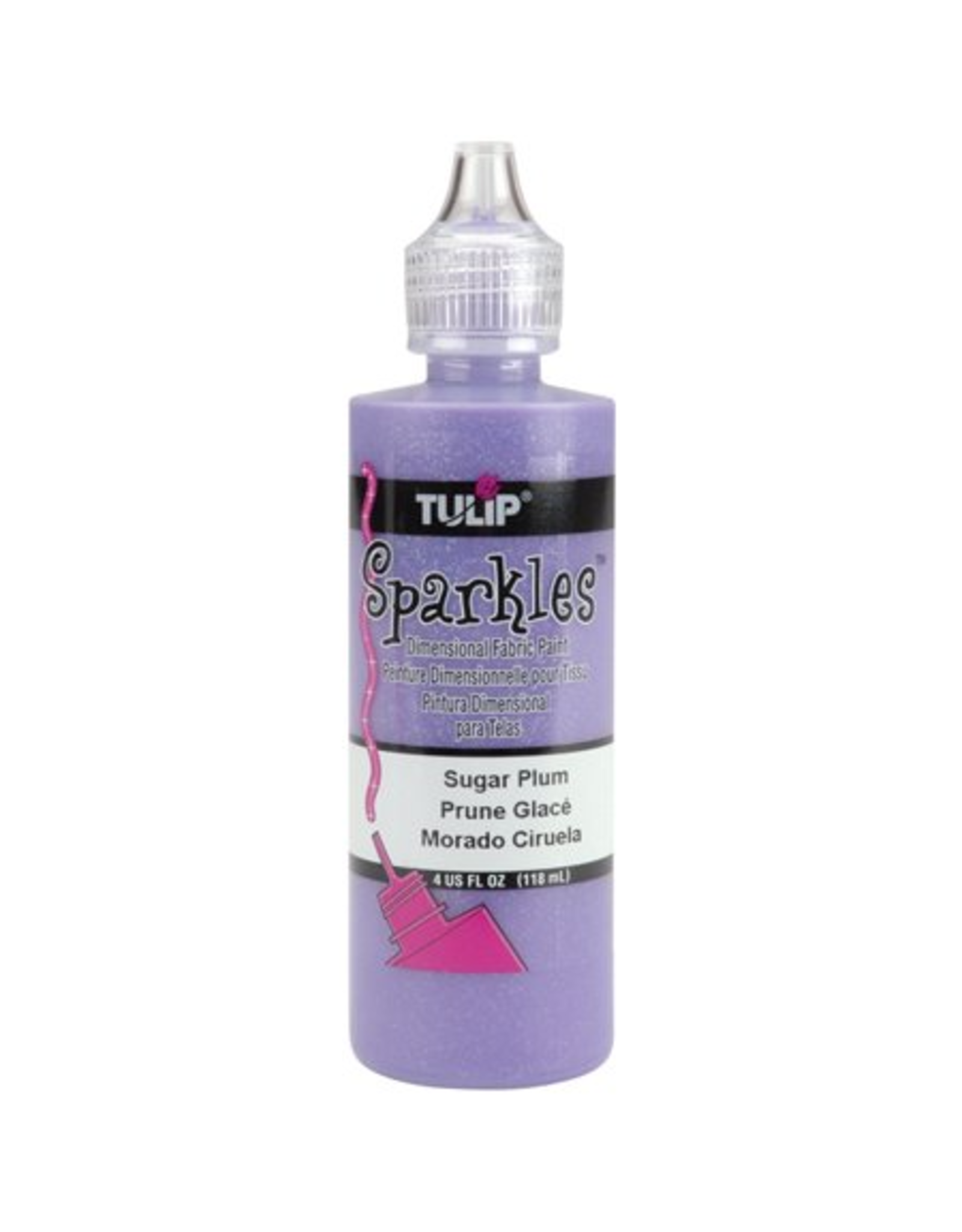 Tulip Tulip Dimensional Fabric Paint 4oz-Sparkles - Plum