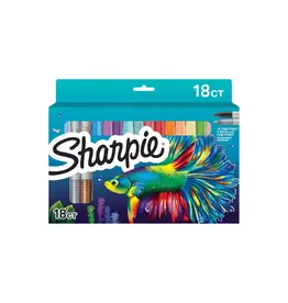 Sharpie MARKERS - SHARPIE FINE POINT ASSORTED COLORS - 18 PACK