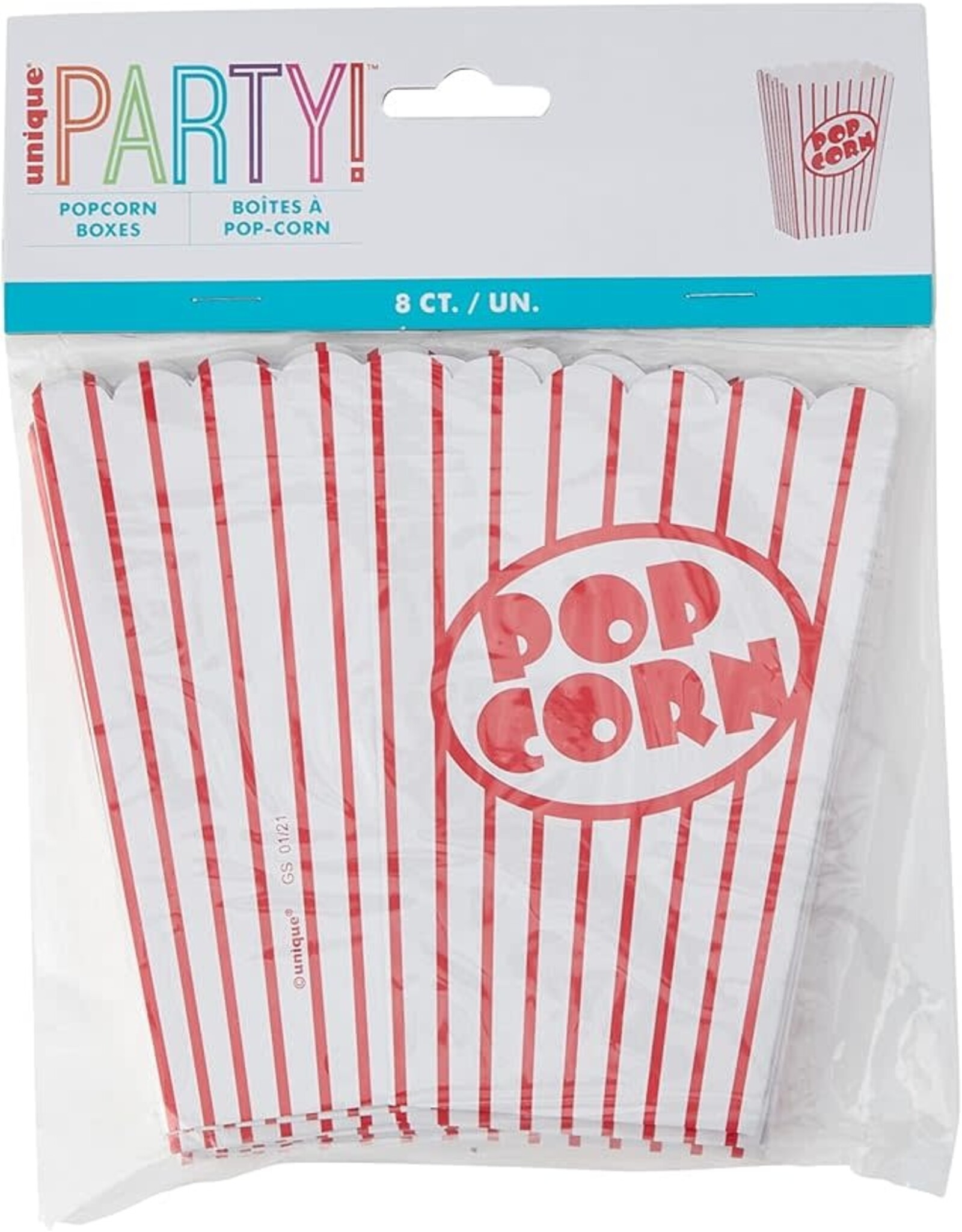Unique POPCORN BOXES  5" - 8 PACK