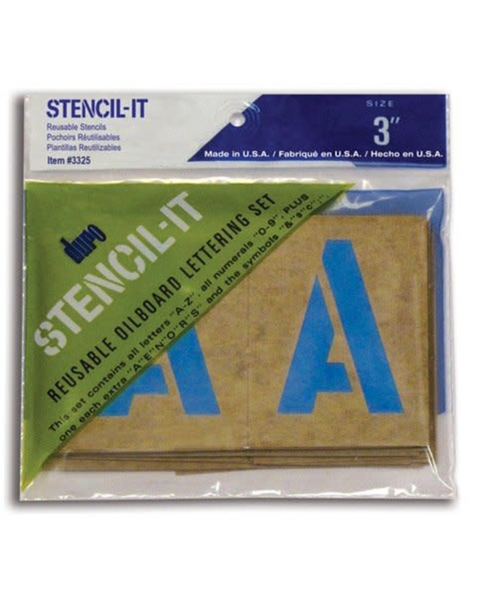 PAPER  ABC & NUMBER STENCIL REUSABLE - 3"
