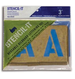 PAPER  ABC & NUMBER STENCIL REUSABLE - 3"
