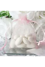 ORGANZA BAGS : 3"x4" PINK 10 PACK