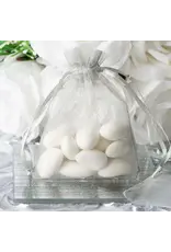 ORGANZA BAGS : 3"x4" SILVER 10 PACK