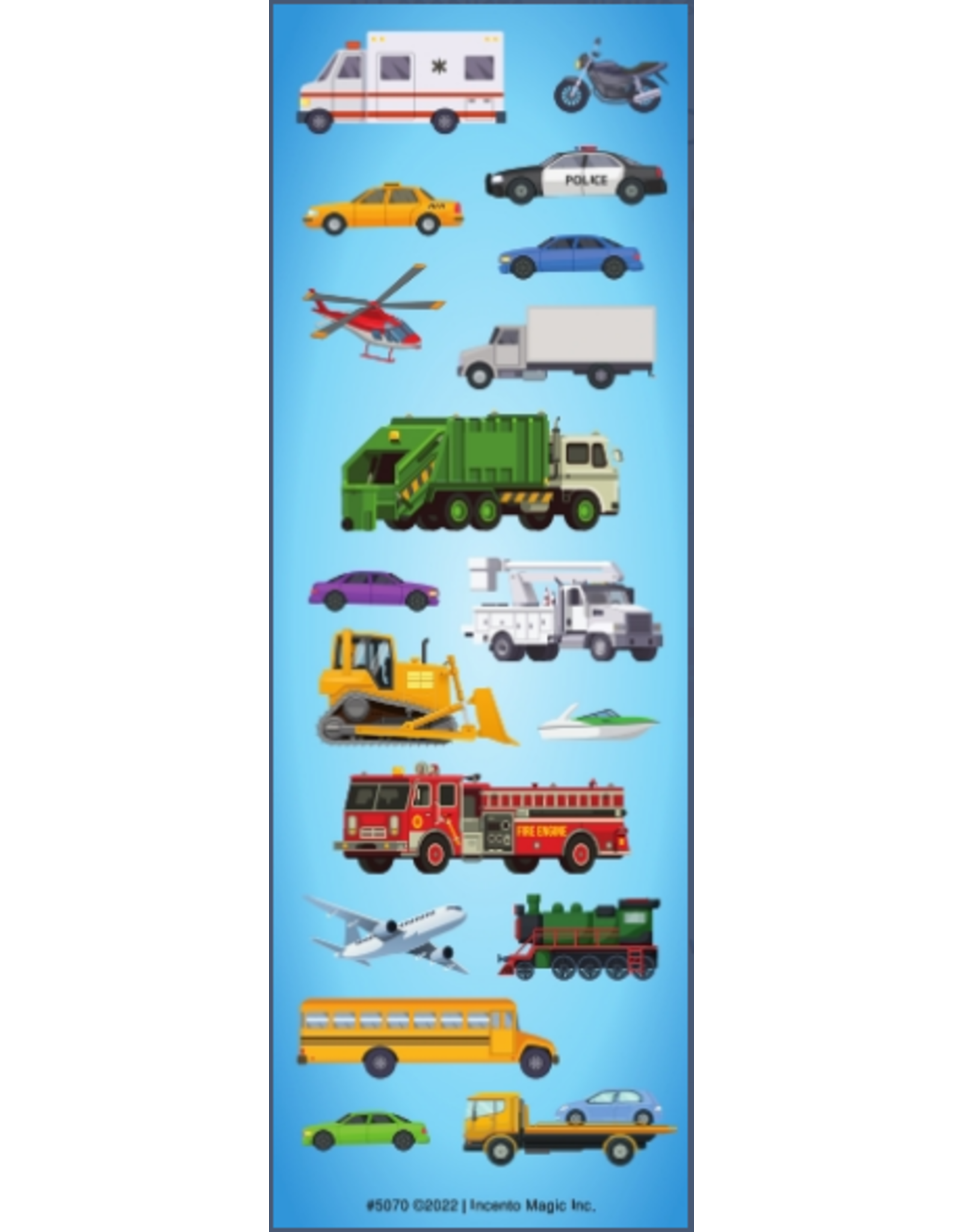 STICKERS: DIE CUT VEHICLES 6 SHEETS