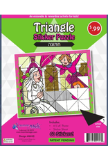 incento magic TRIANGLE STICKER PUZZLE: CHASUNA PINK  6.5"X8"