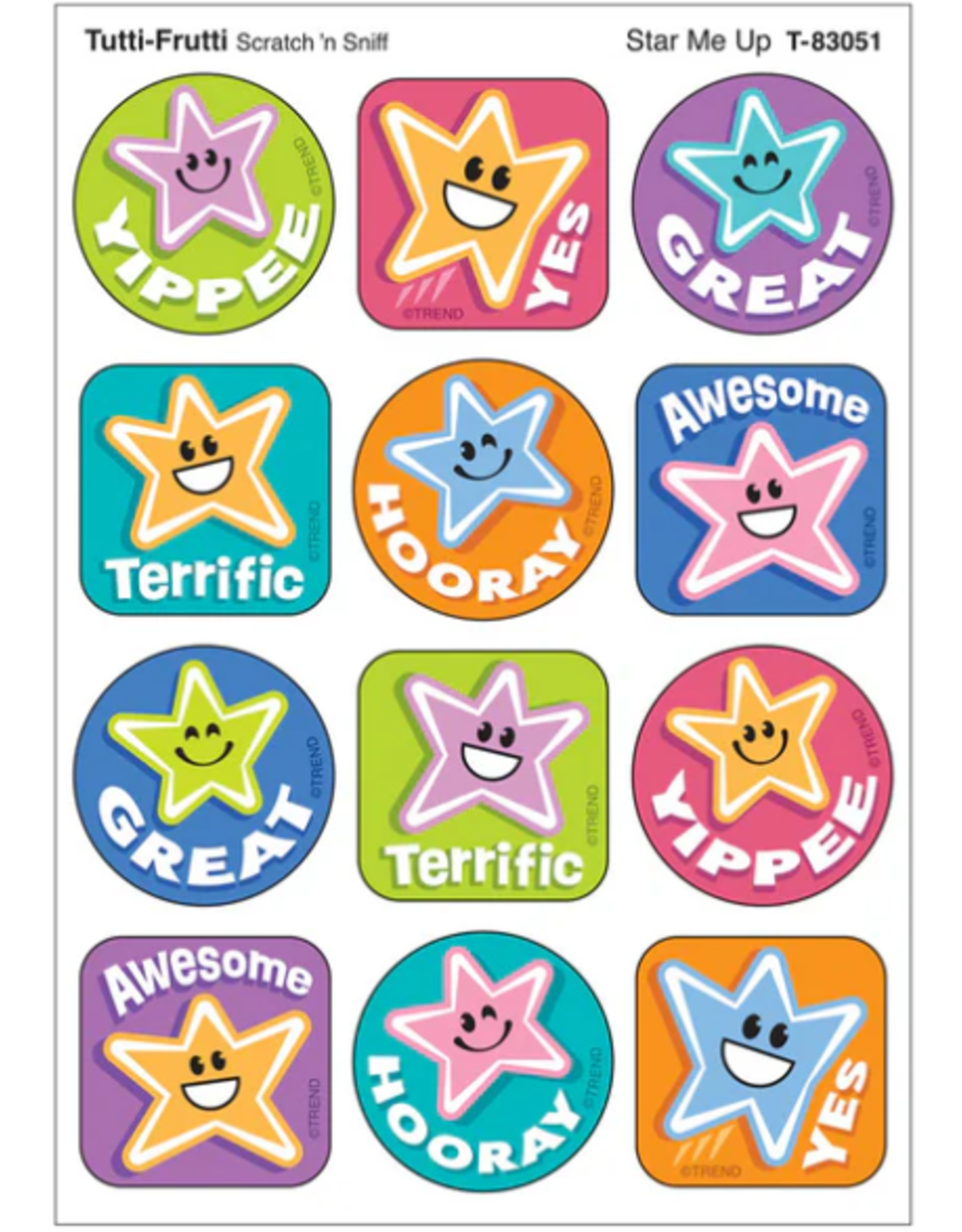 Trend Enterprises SCENTED STICKER: STAR ME UP  4 SHEETS TUTTI FRUITY