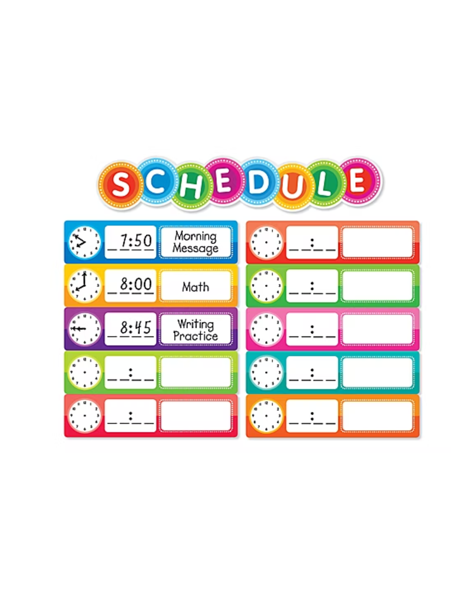 Teacher's Friend MINI BULLETIN BOARD SET COLOR YOUR CLASSROOM SCHEDULE