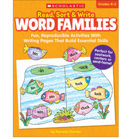 Scholastic BOOK READ, SORT, WRITE WORD FAMILIES GRADE K-2