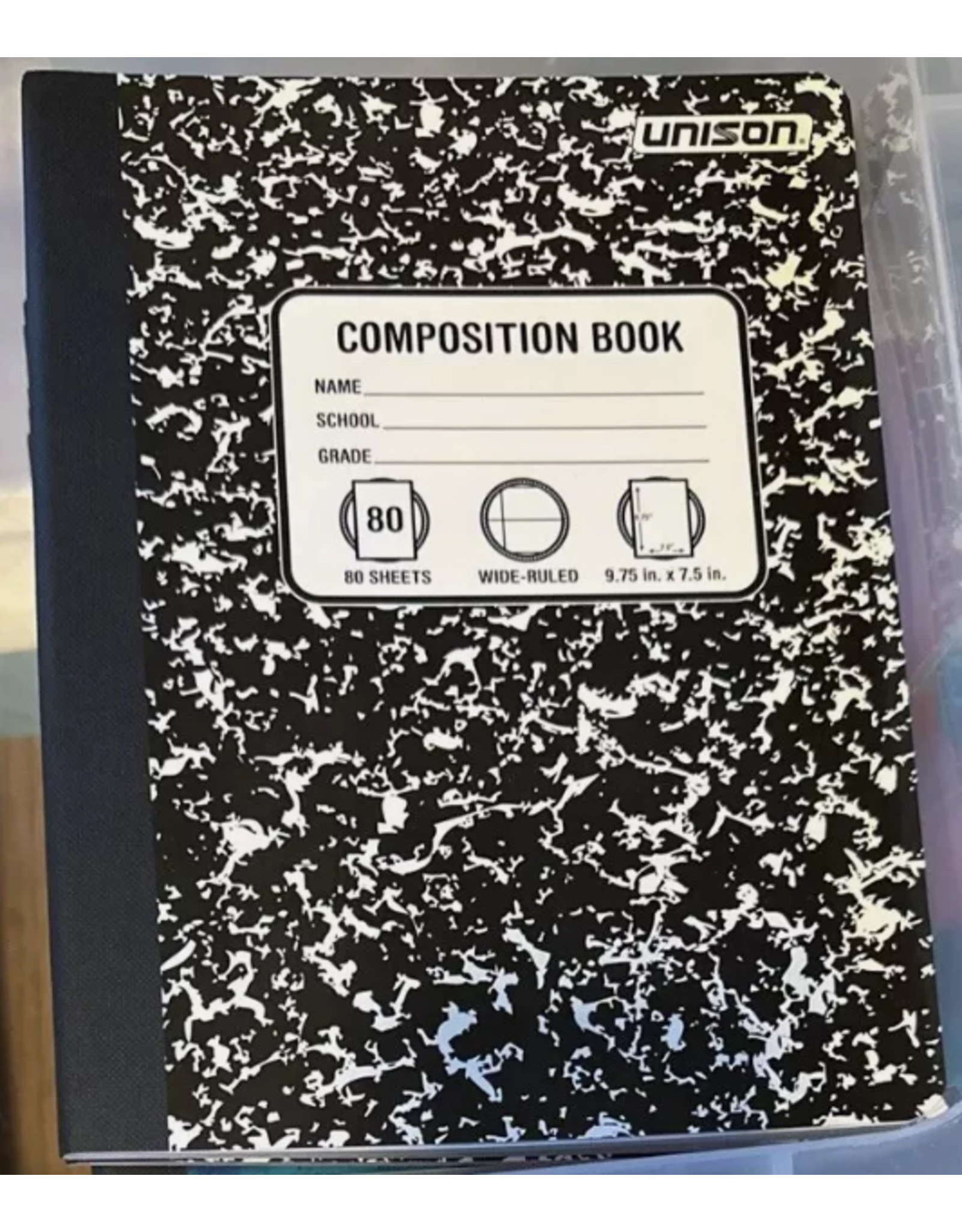 COMPOSITION BOOK 80 SHEET WIDE