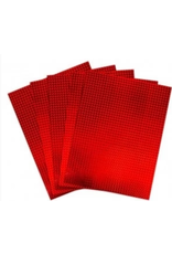 HYGLOSS HOLOGRAPHIC PAPER SELF-ADHESIVE : 8½x11, MOSAIC RED 5 SHEETS