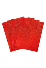 HYGLOSS HOLOGRAPHIC PAPER SELF-ADHESIVE : 8½x11, SPARKLE RED 5 SHEETS