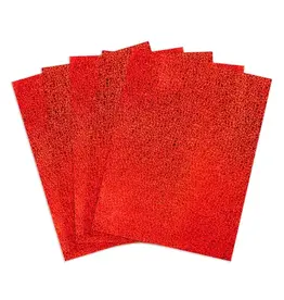 HYGLOSS HOLOGRAPHIC  BOARD: 8½x11 SPARKLE RED 5 SHEETS