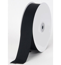 GROSGRAIN POLYESTER RIBBON: BLACK 7/8” x 25 YARDS