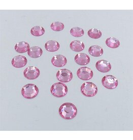 RHINESTONE: ROUND PINK 12 MM - 100 PACK