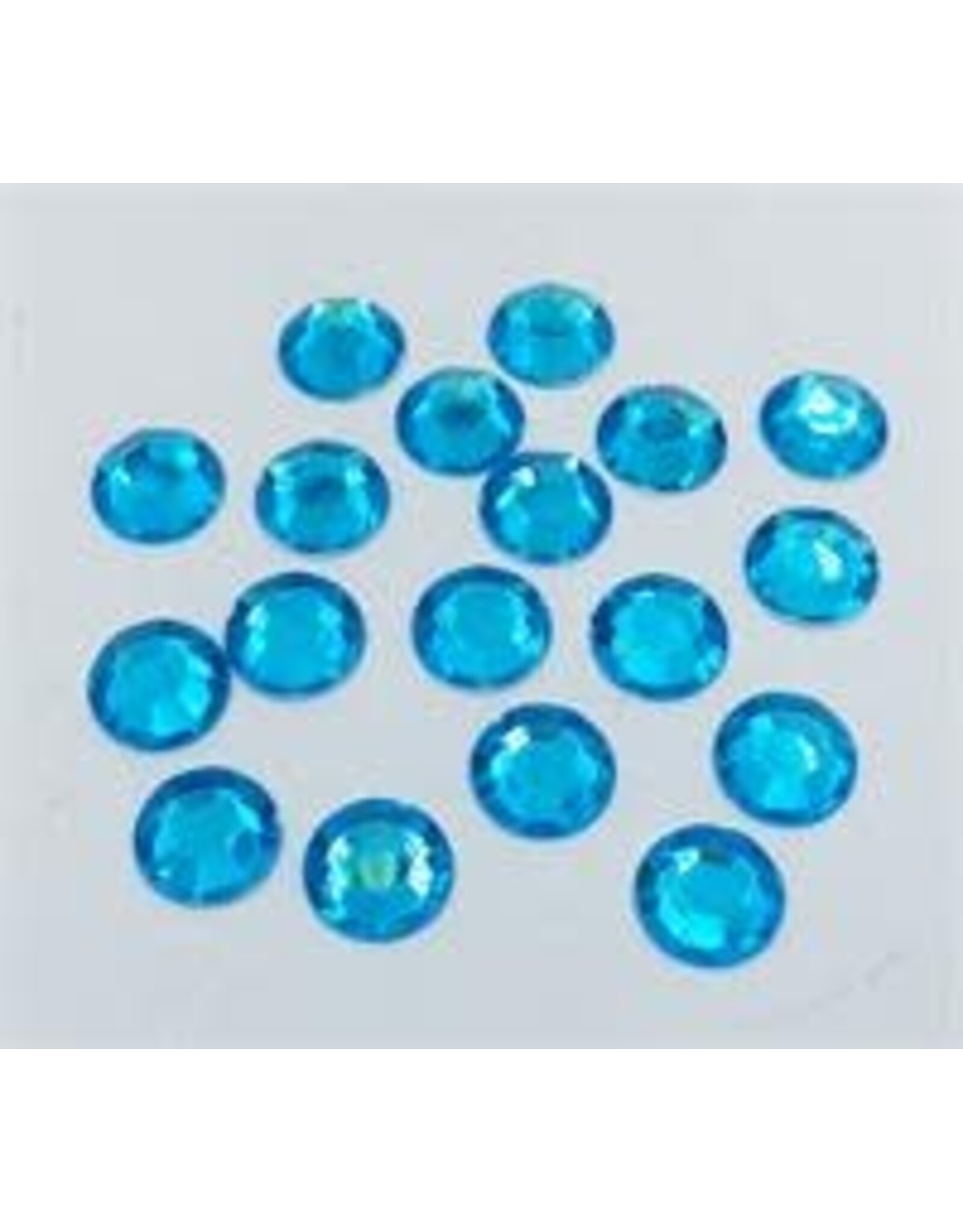 RHINESTONE: ROUND TURQUOISE14 MM - 60 PACK