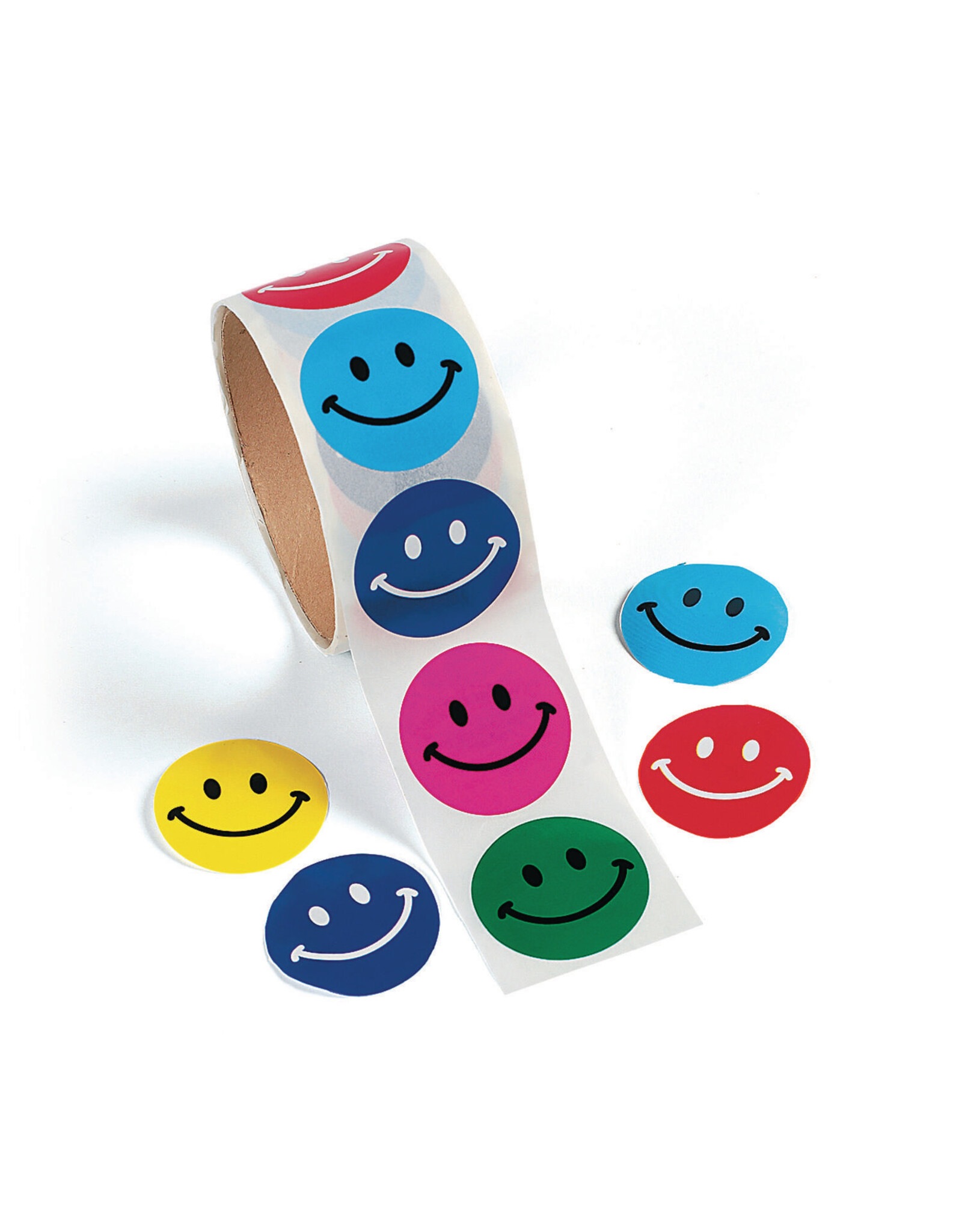 STICKERS ROLL: SMILE FACE 1½" 100 STICKERS