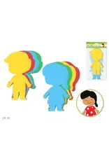 PAPER SHAPES BOYS AND GIRLS 24 PIECES