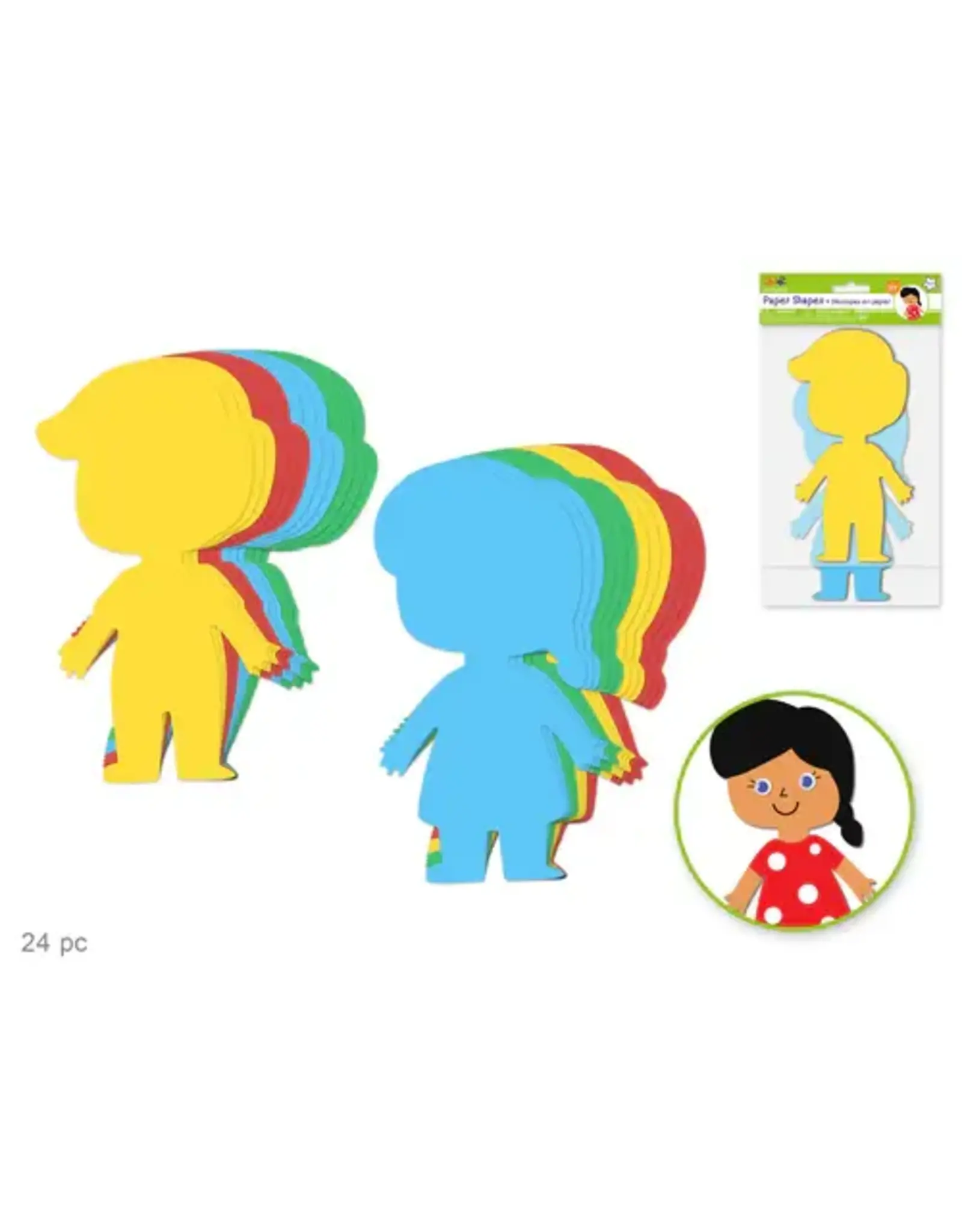 PAPER SHAPES BOYS AND GIRLS 24 PIECES