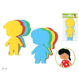 PAPER SHAPES BOYS AND GIRLS 24 PIECES