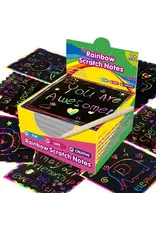 RAINBOW SCRATCH ART: NOTE PAD- 100 PACK