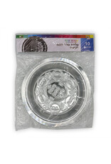 PLASTIC SILVER SEDER PLATE 7.75" 10 Pack