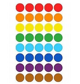 COLOR CODING - 18MM  3/4" ASSORTED COLORS BY ROW  25 SHEETS