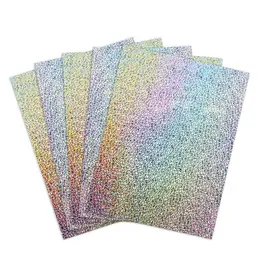 HYGLOSS HOLOGRAPHIC PAPER SELF-ADHESIVE : 8½x11, SPARKLE SILVER 5 SHEETS