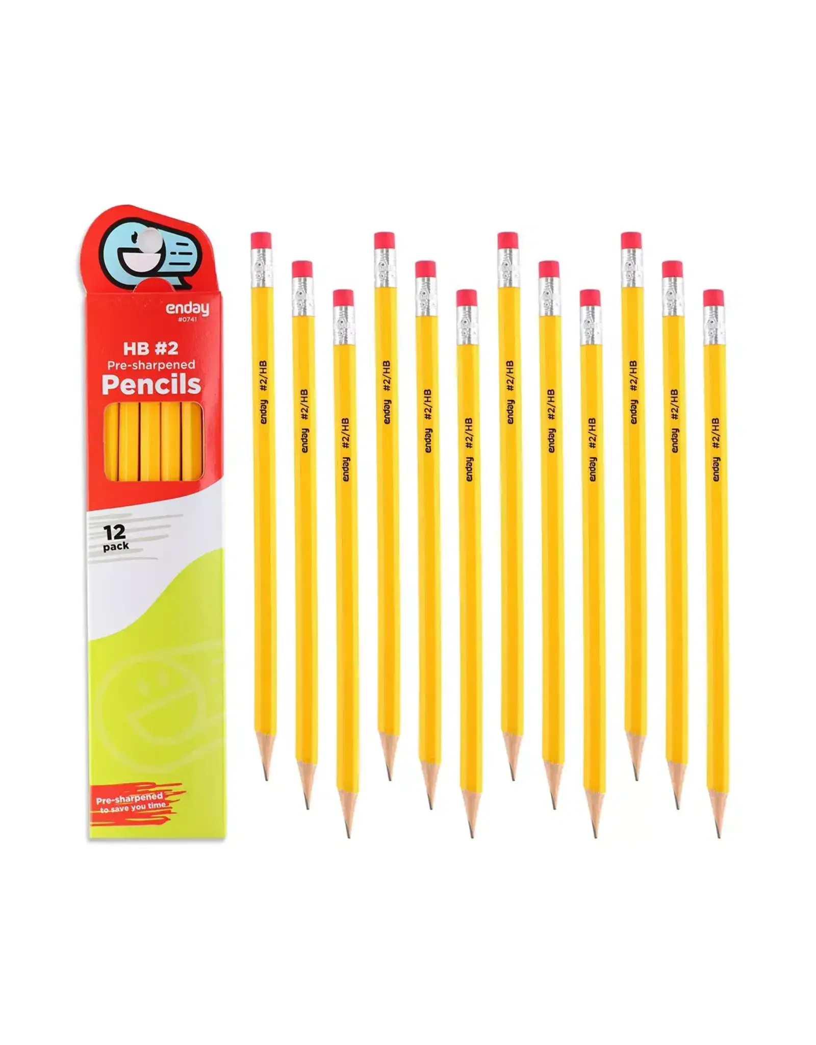 PRE SHARPENED #2 HB PENCILS - 12 PACK