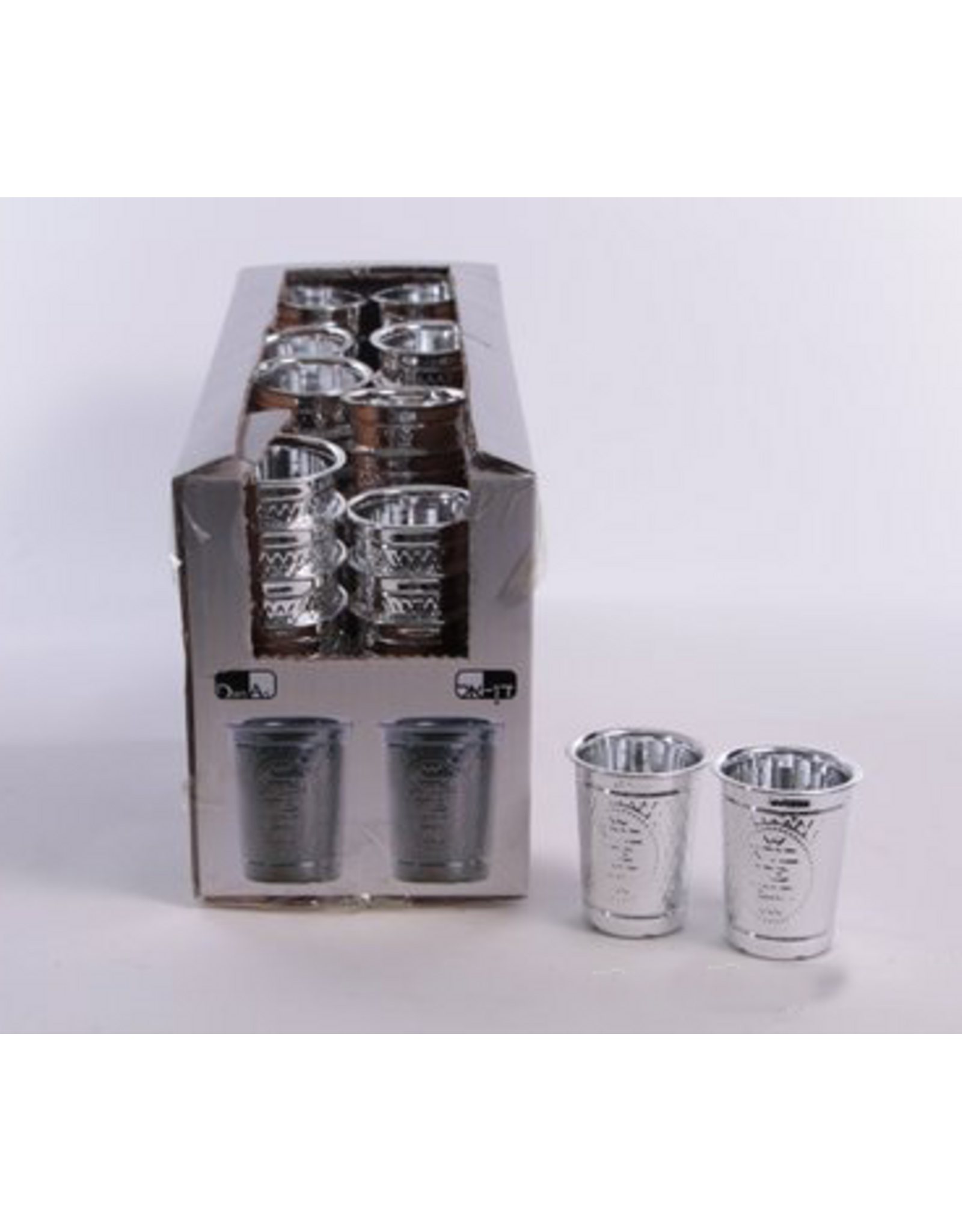 SILVER PLASTIC KIDDUSH CUP   3.25"