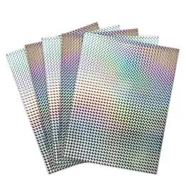 HYGLOSS HOLOGRAPHIC BOARD: 8½x11 MOSAIC SILVER 5 SHEETS