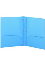 POLY FOLDER: 3 PRONG - 2 POCKET - BLUE
