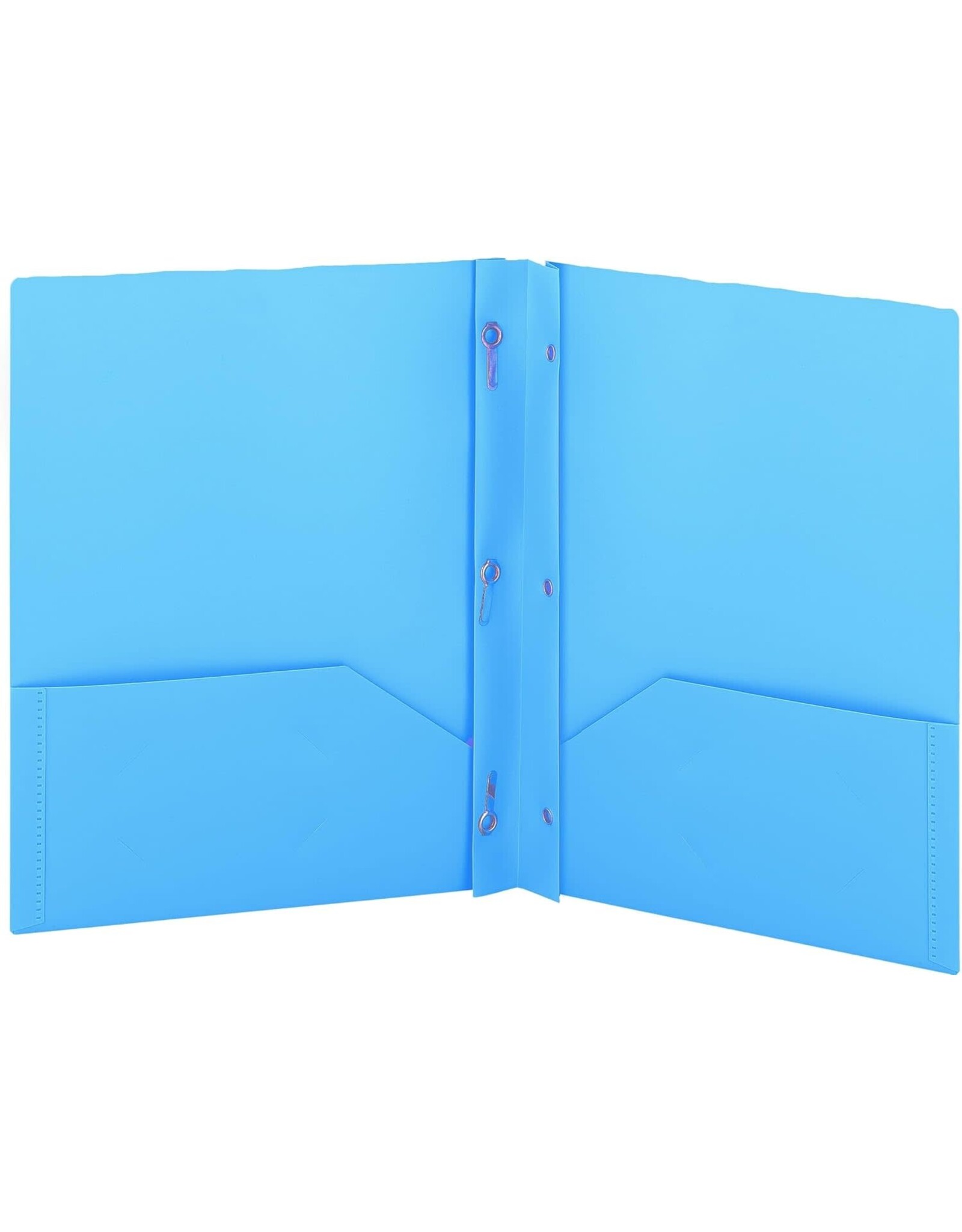 POLY FOLDER: 3 PRONG - 2 POCKET - BLUE