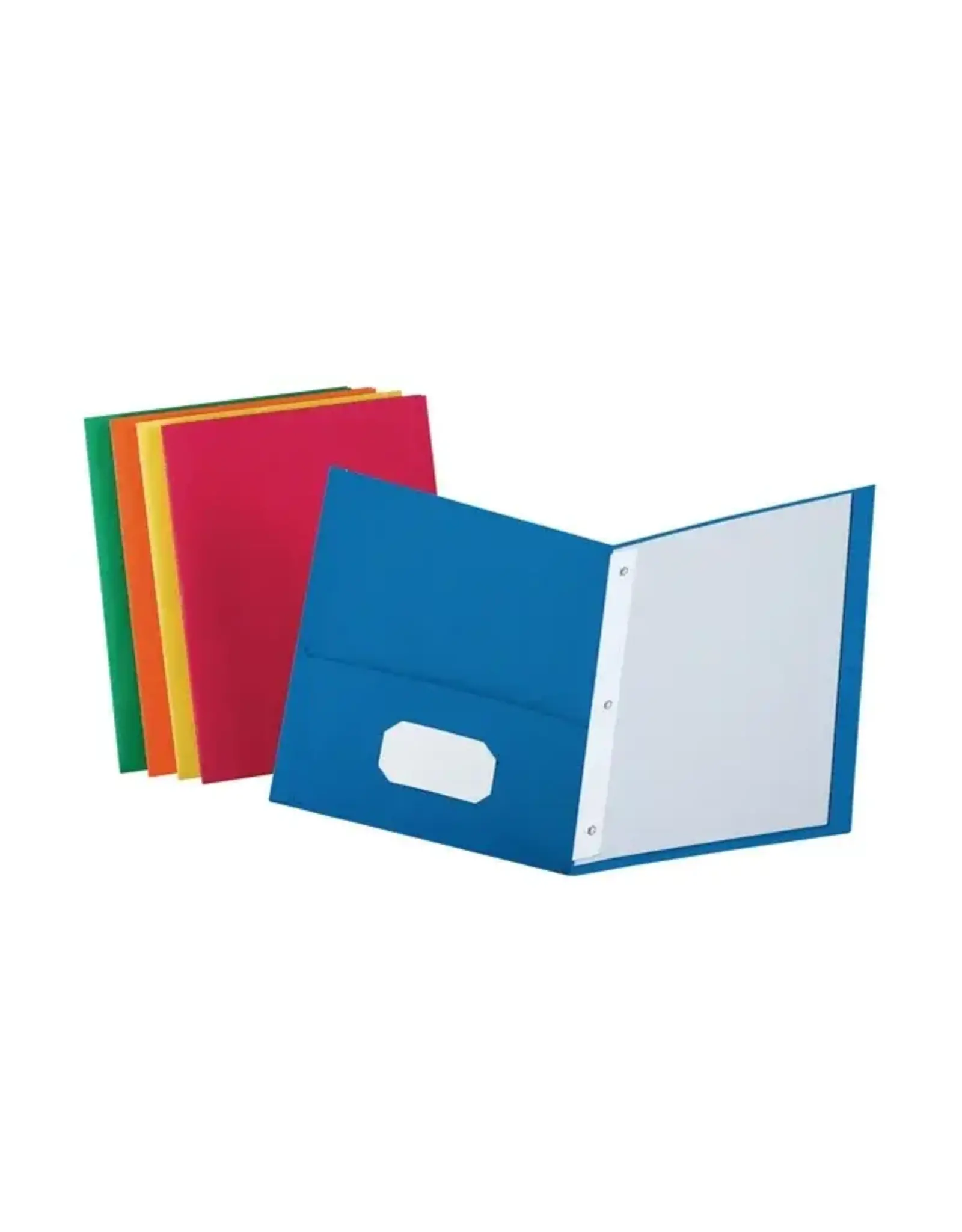 2 POCKET PAPER FOLDER WITH 3 PRONGS - BLACK