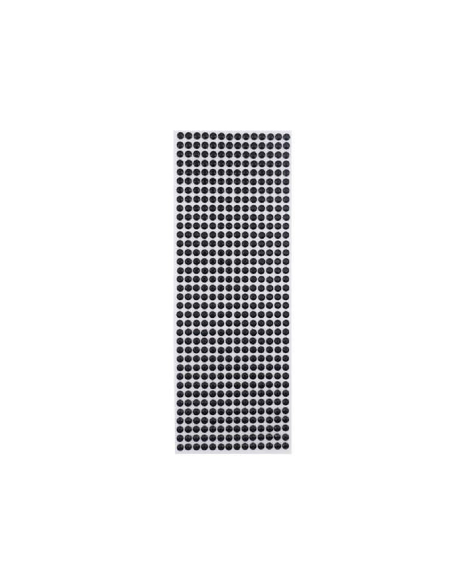 RHINESTONE STICKER: 6MM BLACK 504 PACK