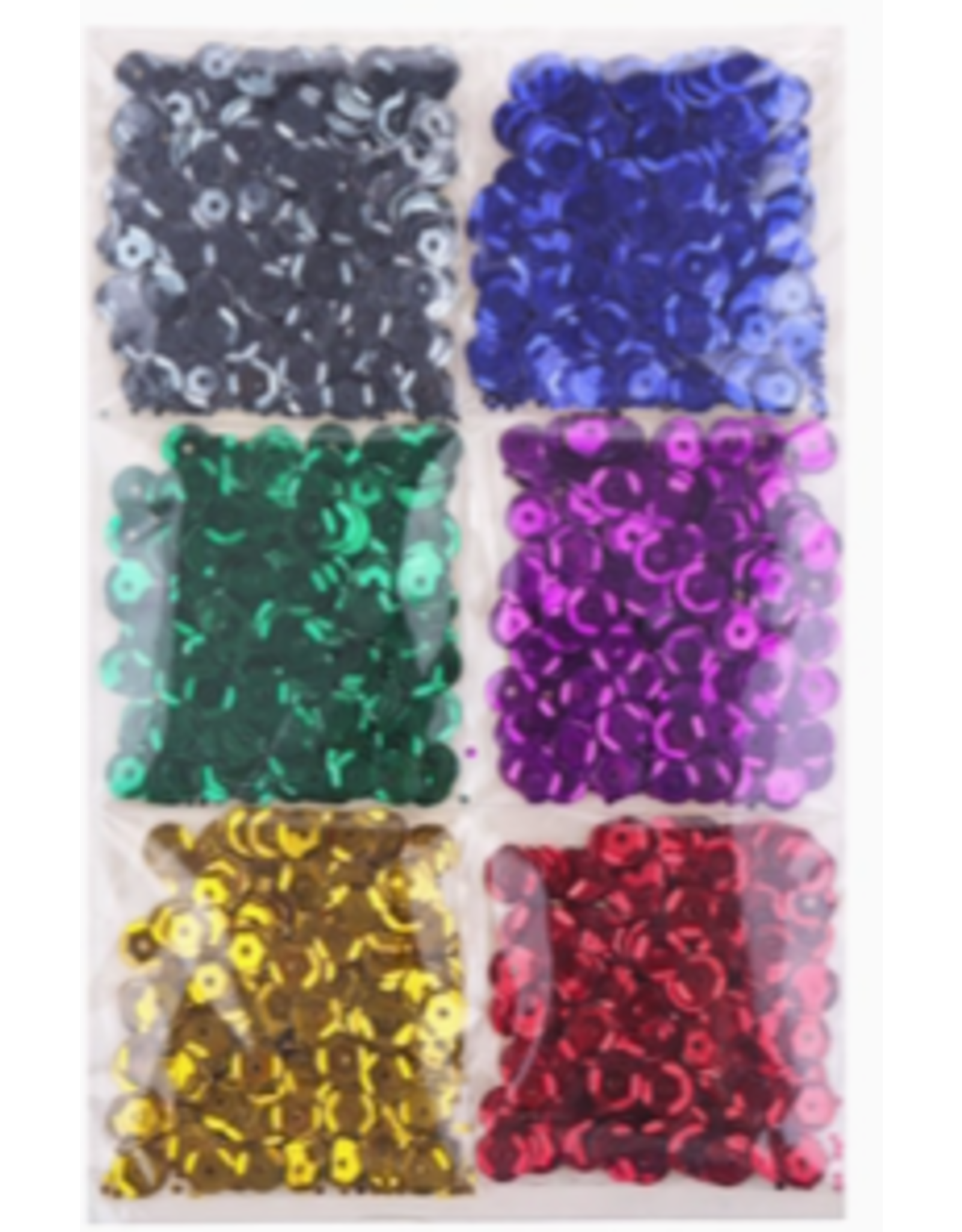 SEQUINS ASSORTMENT -ASSORTED COLORS 7MM 24 GRAMS