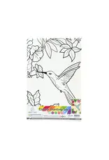 CANVAS PAINTING SET- HUMMINGBIRD 7.5"X11.4" WITH PAINT AND BRUSH
