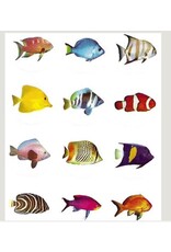 STICKER: JUMBO FISH CIRCLES  2"  10 SHEETS
