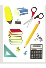 STICKER SCHOOL SUPPLIES 10 SHEETS