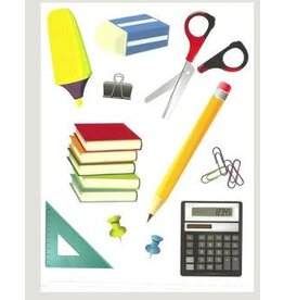 STICKER SCHOOL SUPPLIES 10 SHEETS
