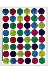 COLOR CODING  STICKER  GLITTER  ASSORTED  3/4" 10 SHEETS