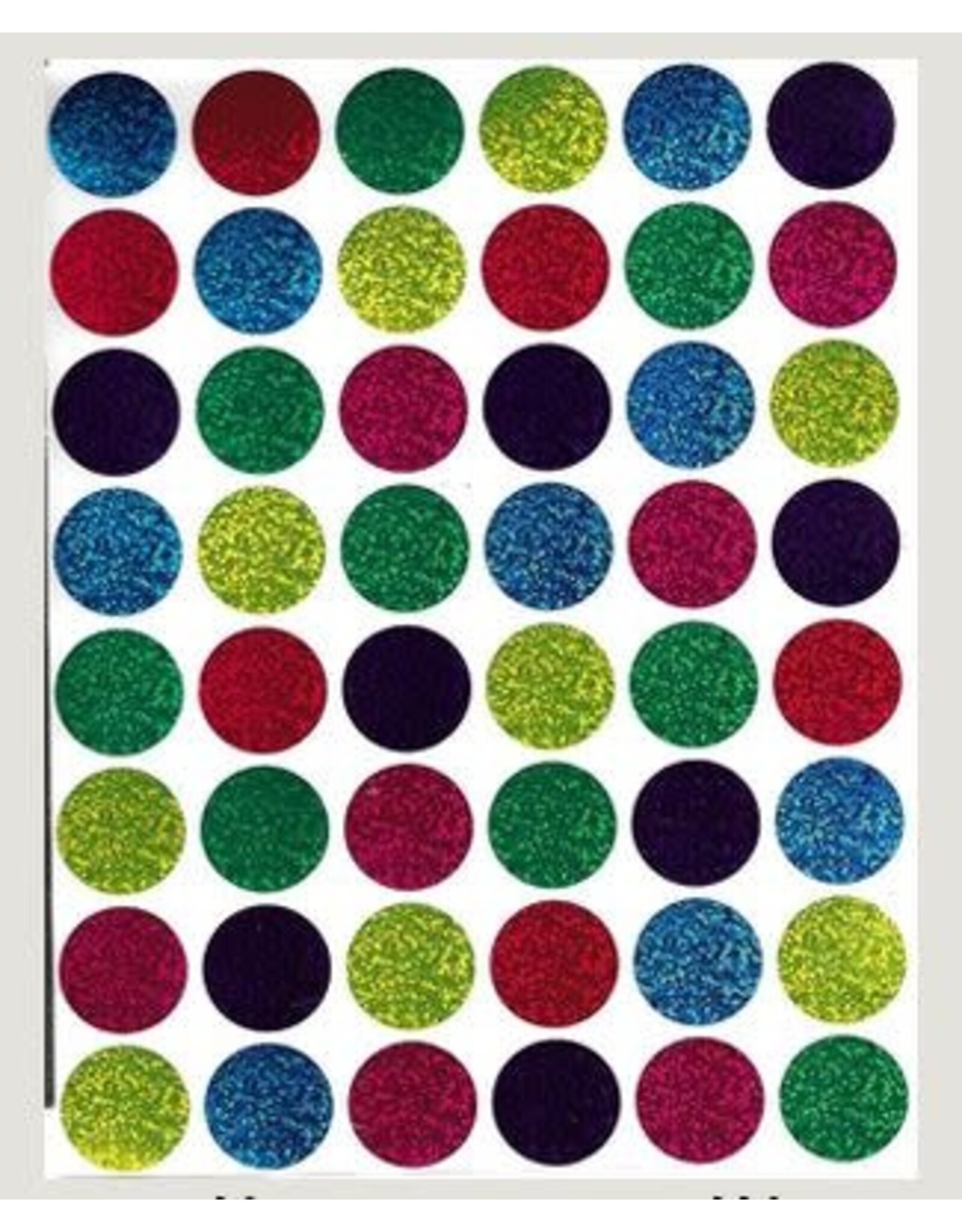 COLOR CODING  STICKER  GLITTER  ASSORTED  3/4" 10 SHEETS