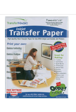 Transfer Magic Ink Jet Iron On Transfer Paper For Light Fabric  8.5"X11" 7/Pkg-