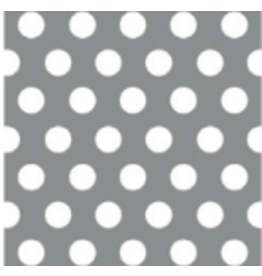 GIFT WRAP:   METALLIC SILVER DOTS 30' X 5FT