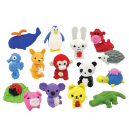 DESK PETS: ANIMAL ERASERS SET 40PC