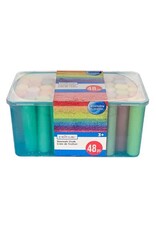 JUMBO WASHABLE  SIDEWALK CHALK BUCKET - 48 PACK