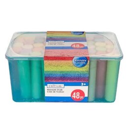JUMBO WASHABLE  SIDEWALK CHALK BUCKET - 48 PACK