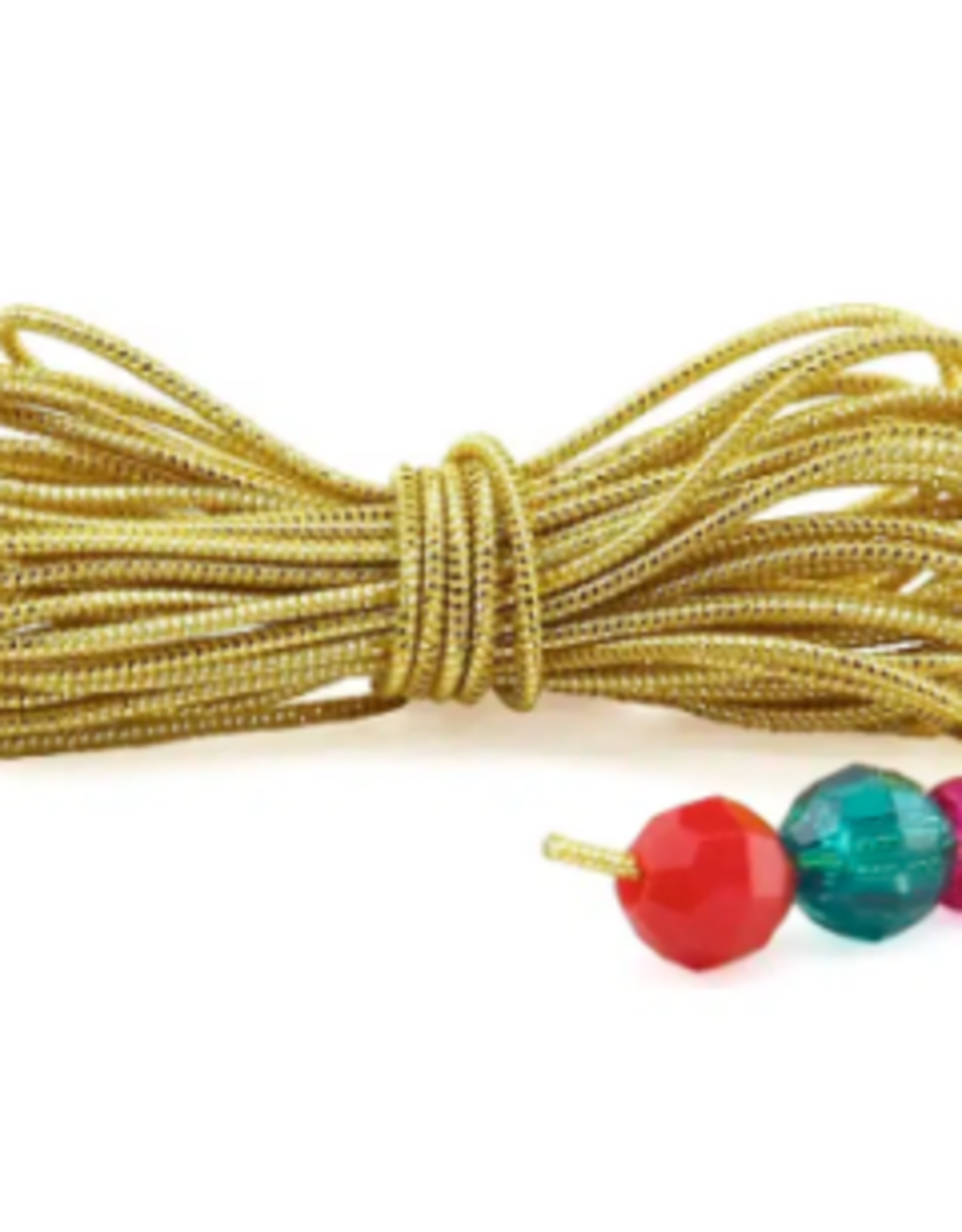 BEADING THREAD - ELASTIC - GOLD 3 YARDS