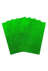 HYGLOSS HOLOGRAPHIC PAPER SELF-ADHESIVE: 8½x11, SPARKLE GREEN 5 SHEETS